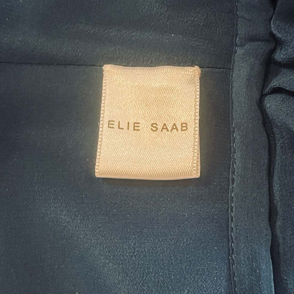 Elie Saab Cobalt silk-chiffon 100% silk - MINT in size S - Picture 7 of 8